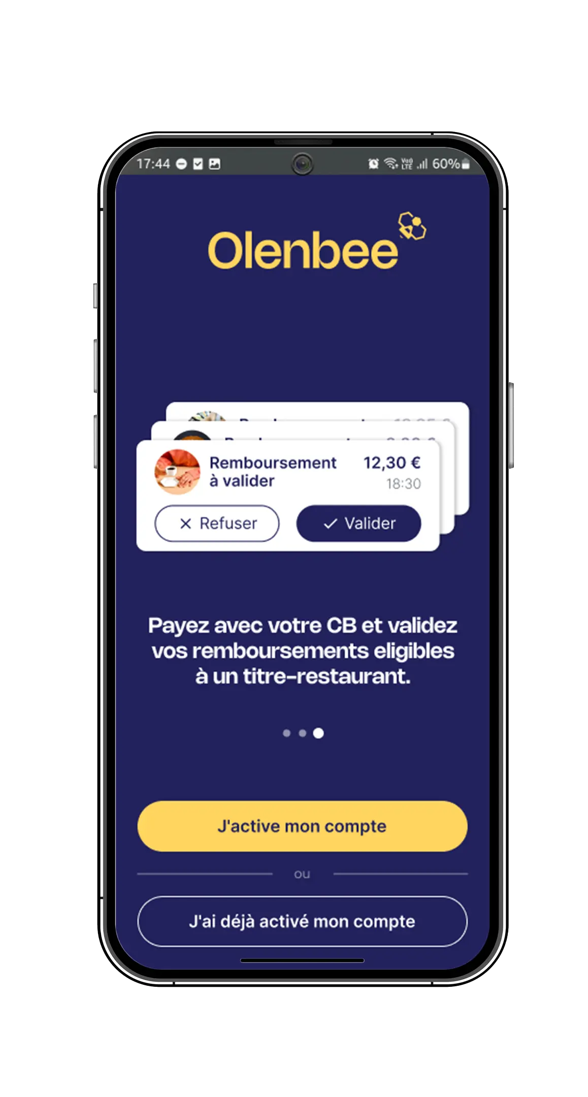 Olenbee - écran d'accueil 3