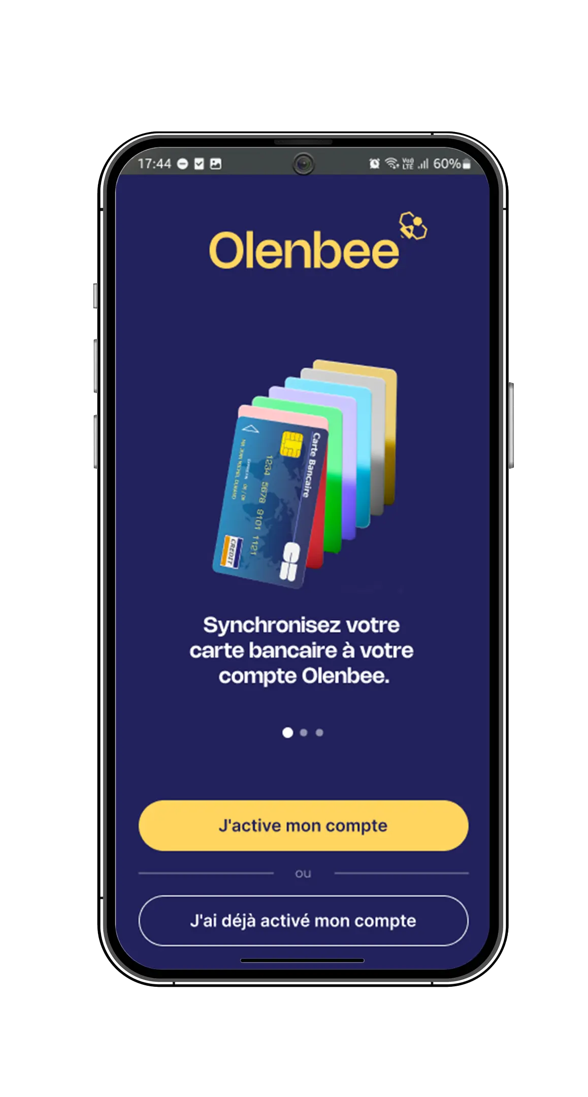 Olenbee - écran d'accueil